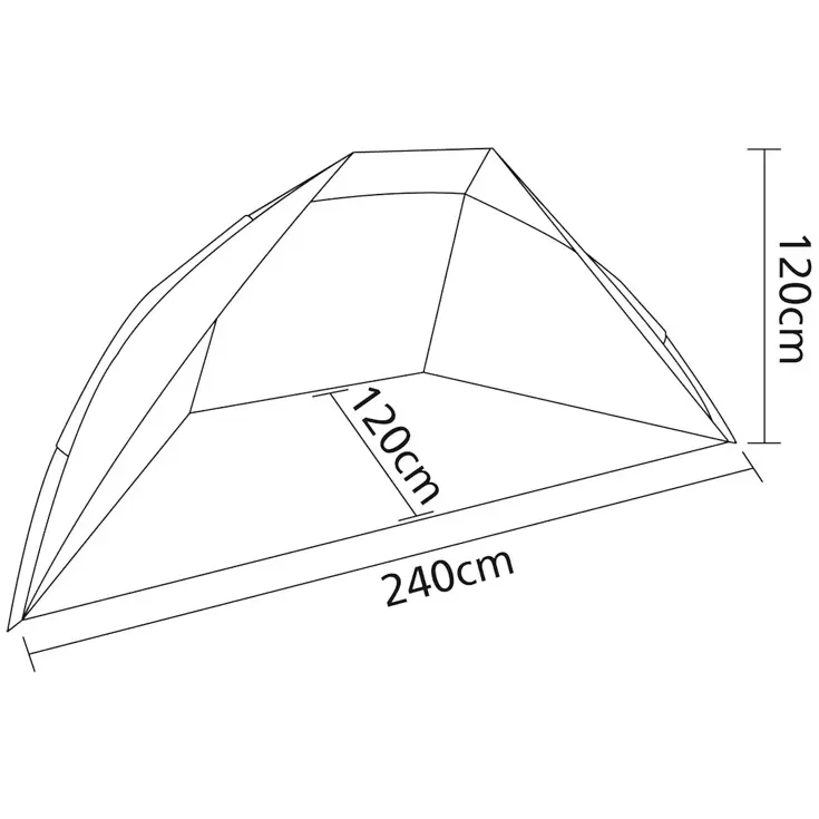 Bo-Camp Windschelp Grijs/Blauw
