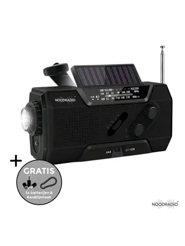 Noodradio® Solar Opwindbaar Met Batterijen