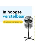 Statiefventilator 40 cm – verstelbaar – 3 standen