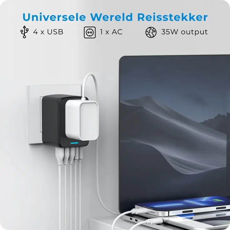 Travel Y30 - Wereldstekker - 170+ landen 35W