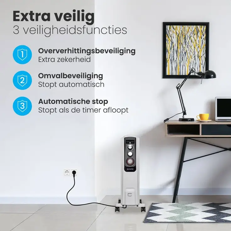 Olieradiator – 2000W – Met thermostaat