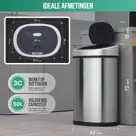 Avalo Prullenbak met Sensor 50L - RVS