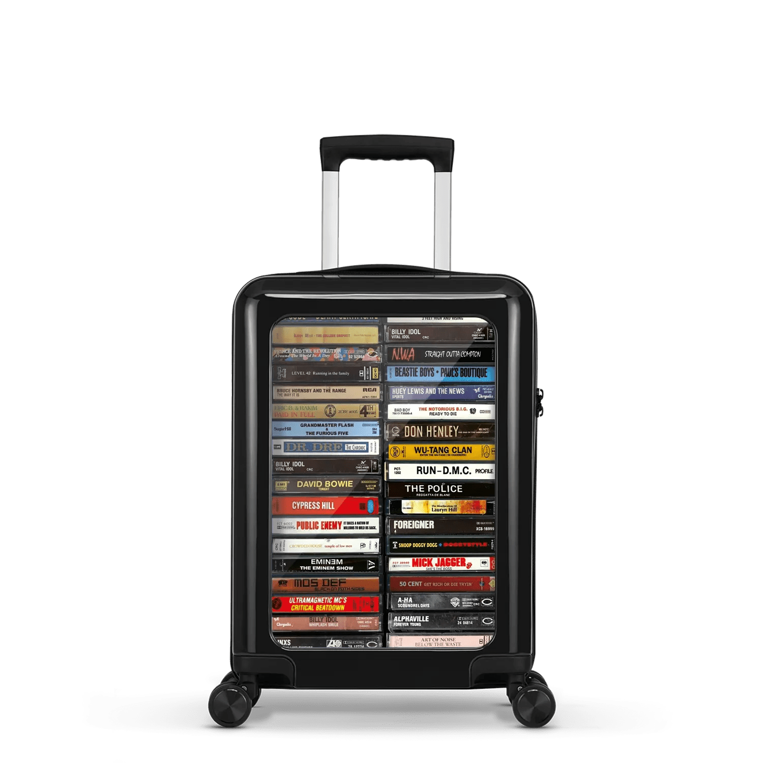 Stickercase  Retro Rewind  Handbagage Koffer  54cm  Zwart-Meerkleurig