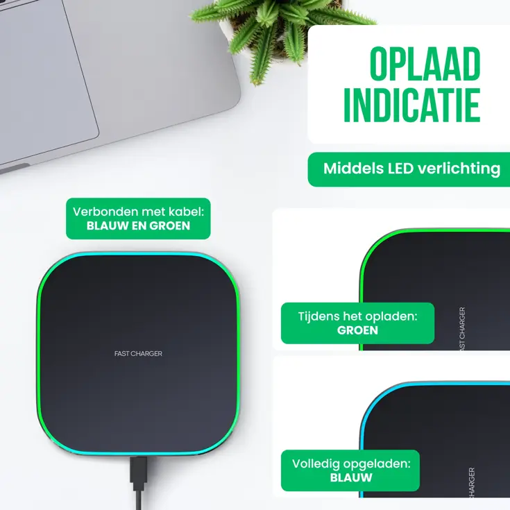 Draadloze Oplader - Zwart