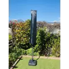 CUHOC Parasol Taupe Ø3m Met Voet En Hoes