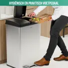 Avalo Prullenbak 2x30L - RVS