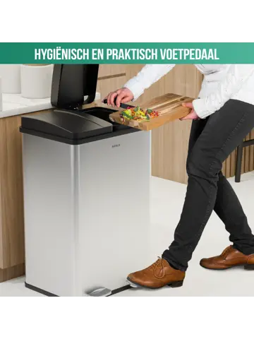 Avalo Prullenbak 2x30L - RVS