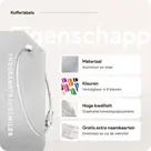 Kofferset 4-delig kofferriem + bagagelabels Zilver