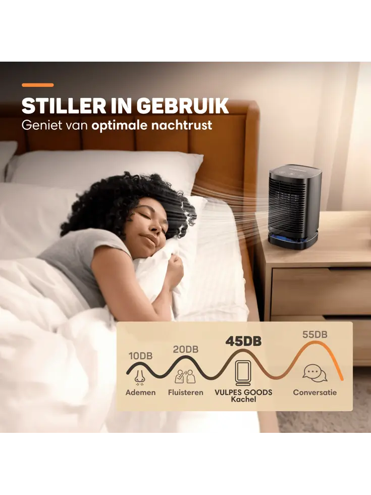 Elektrische Kachel  Zwart- 950W - Ventilatorkachel