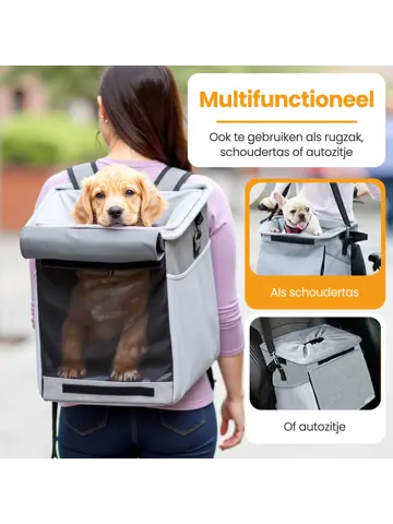 Pawesome 3-in-1 Fietsmand voor honden