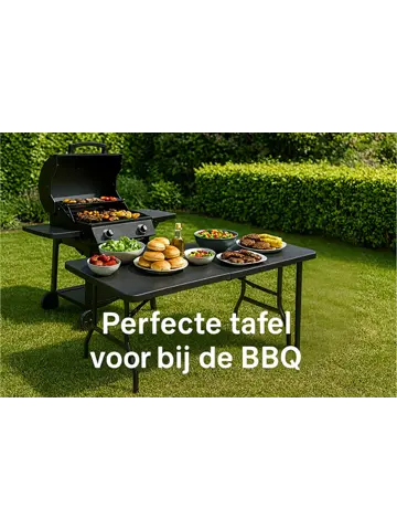 Campingtafel inklapbaar 180x70 cm - Black