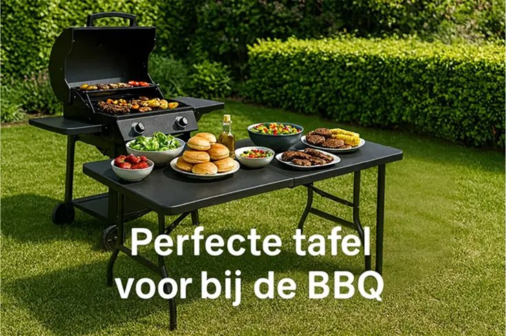 Campingtafel inklapbaar 180x70 cm - Black