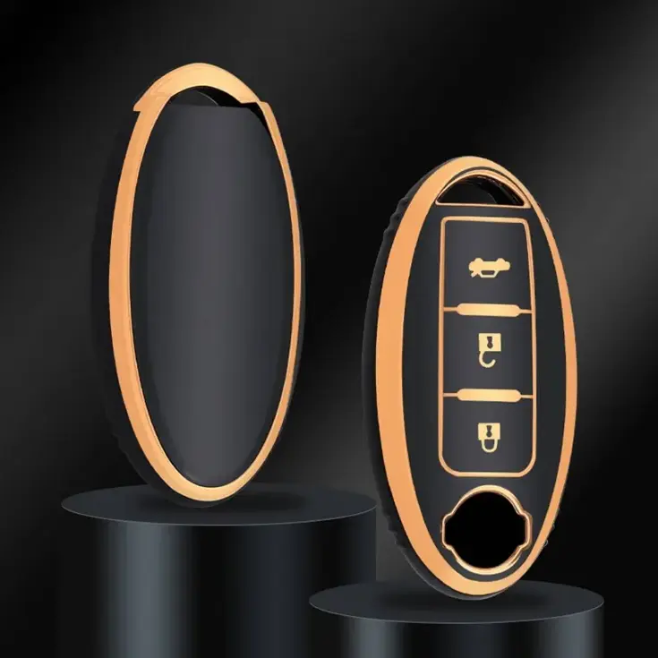 TPU Sleutelhoesje voor Nissan goud A3B