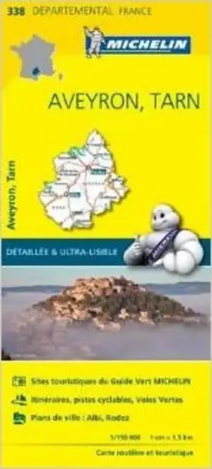 Michelin Local Wegenkaart 338 Aveyron - Tarn