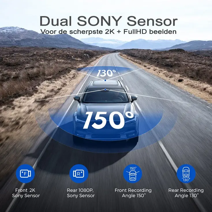 AR09 4K 2CH Full Mirror Wifi Touch dashcam