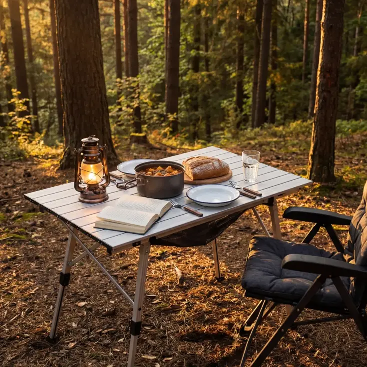 Campingtafel – 90x52x71 cm – Inklapbaar