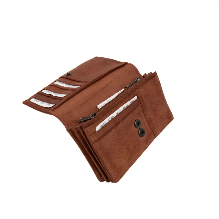 Brigitte - Leren overslag portemonnee - RIFD