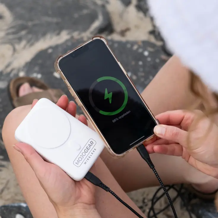 MOJOGEAR MagSafe Powerbank 10.000 mAh - Wit