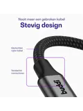 Flex USB-A naar USB-C Kabel 1M Wit
