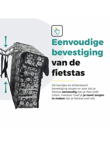 Voltano Dubbele Fietstas Floral Elegance