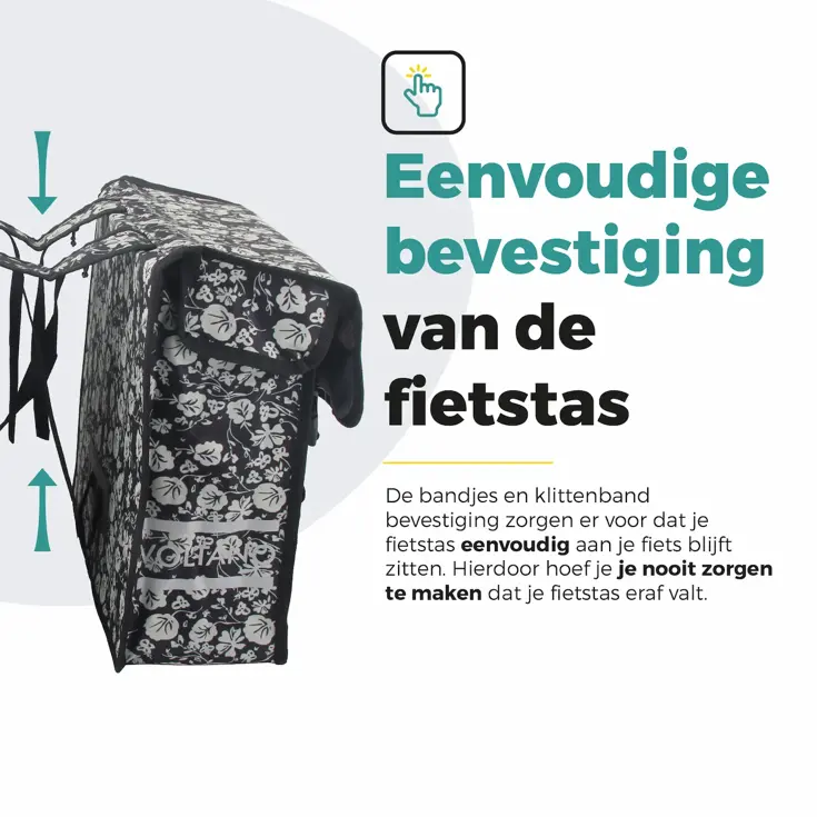 Voltano Dubbele Fietstas Floral Elegance