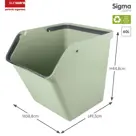 Sigma home - Prullenbak + deksel 60L - 2-dlg