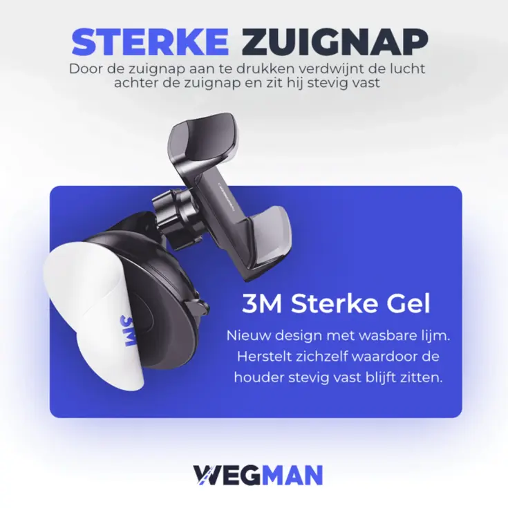Telefoonhouder Auto Zuignap - Dashboard / Raam