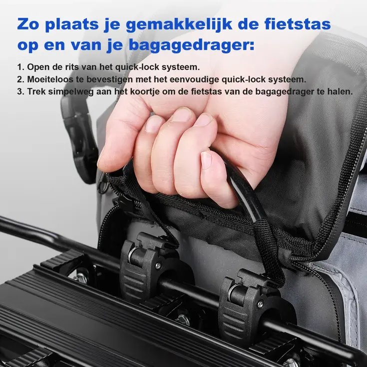 3-in-1 rolltop fietstassen 40-52L