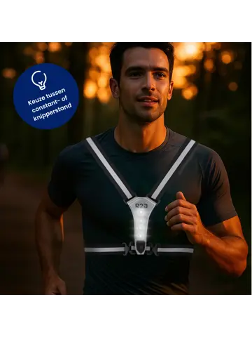 Hardloopvest met verlichting oplaadbaar