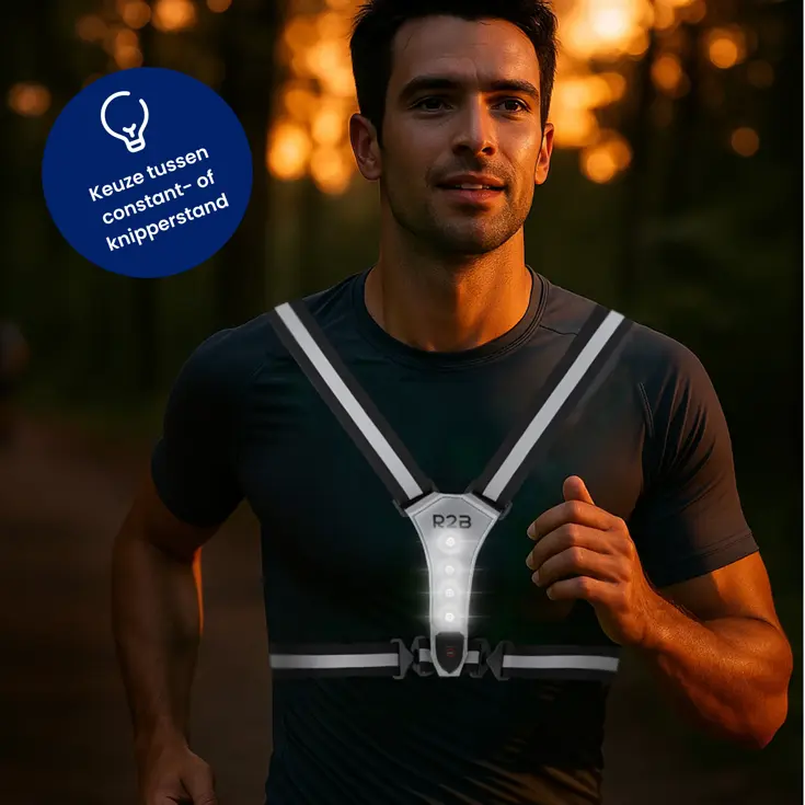 Hardloopvest met verlichting oplaadbaar