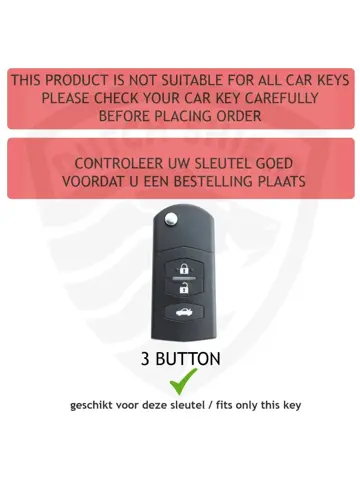 TPU Sleutelhoesje voor Mazda zwart C3