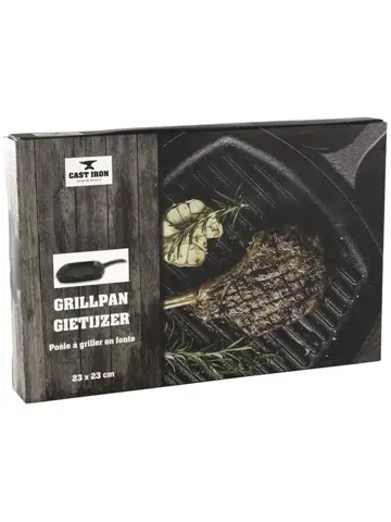 Grillpan - 23x23 cm- Gietijzer