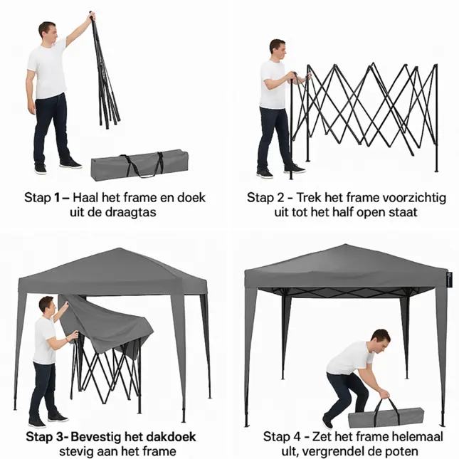 Partytent - 3X3m - Easy-Up Tent -