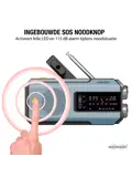 Noodradio® Solar Powerbank Opwindbaar Blauw