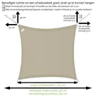 Schaduwdoek rechthoek - 3.5x5.5m