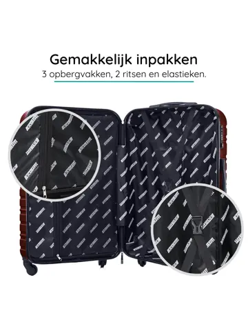 Reiskoffer M ABS 74L met TSA-slot en 360° wielen