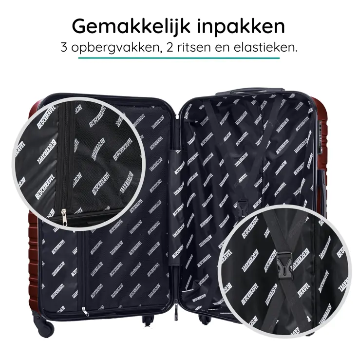 Reiskoffer L ABS 95L met TSA-slot en 360° wielen