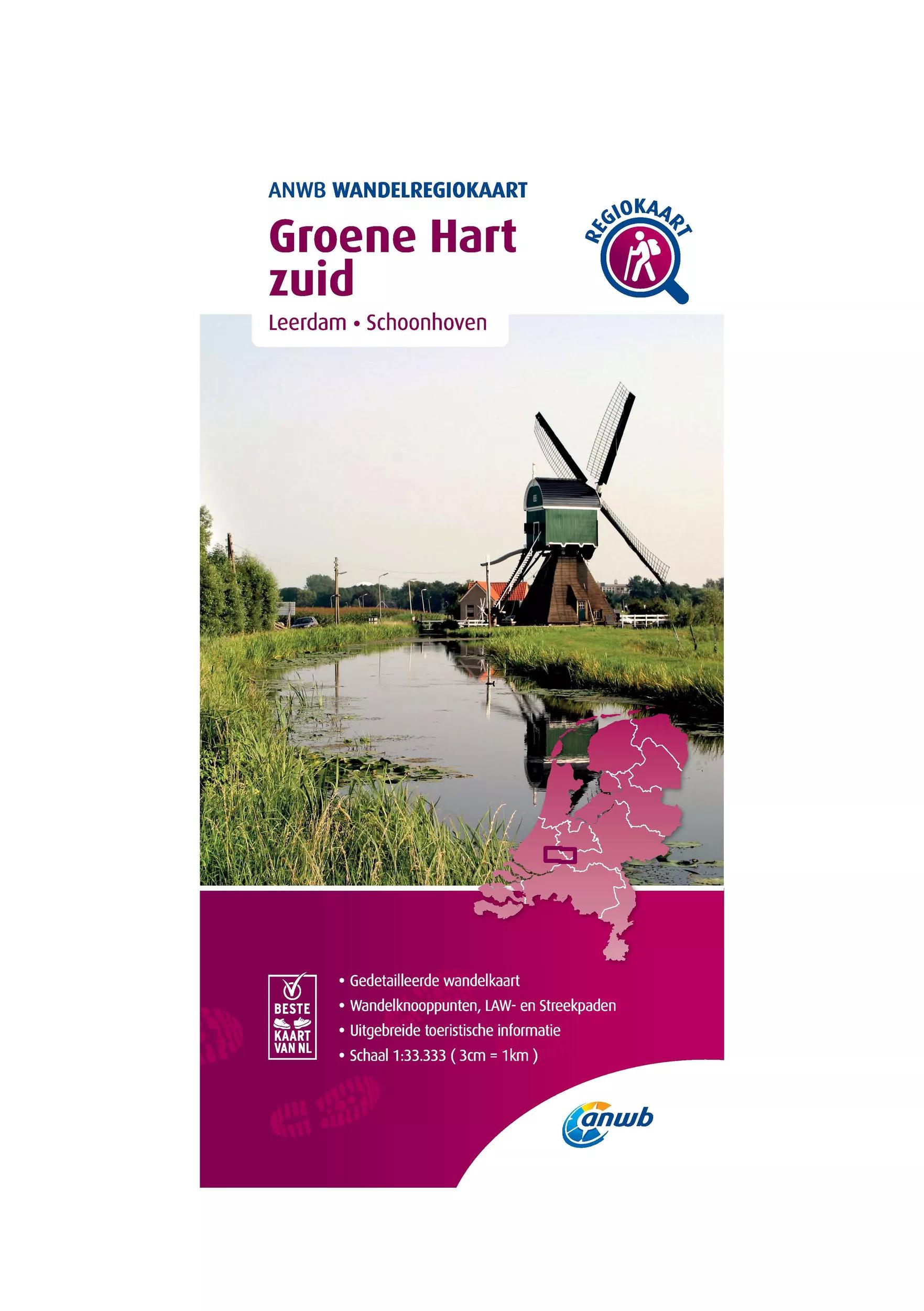 ANWB  Wandelkaart Groene Hart Zuid main product image