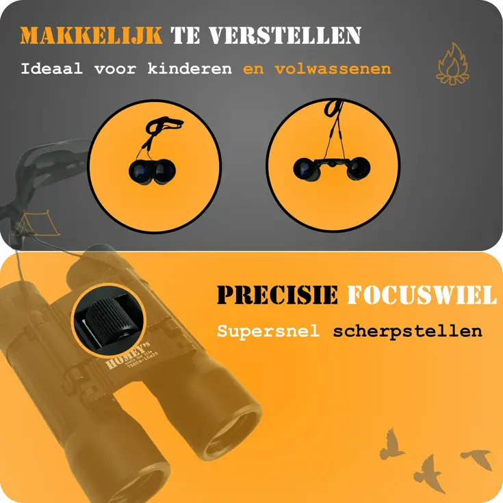 Homey’s Compact Verrekijker – Dakkant – 10x25