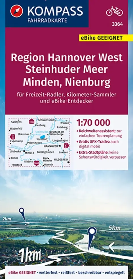 Fietskaart FK 3364 Region Hannover West