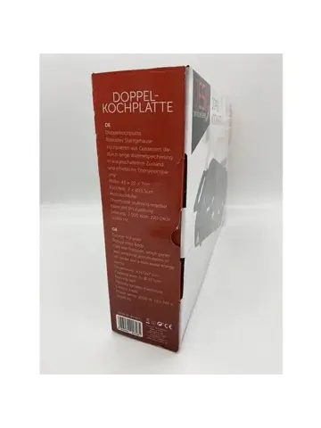 Dubbele elektrische kookplaat - 2000 watt