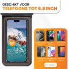 Waterdichte Telefoonhoesje 6.8" Zwart - Drijvend