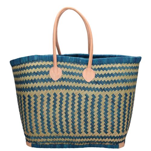 Bozaka- Rieten Mand - Strandtas - aansnoerkoord