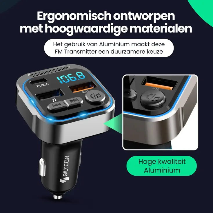 FM Transmitter - Bluetooth - USB-C 30W