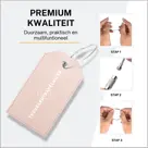 Bagagelabel – 4 stuks – Leer – Roze