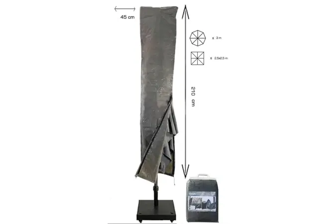 CUHOC Zweefparasol hoes 210x45 cm - Basic