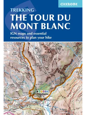 Kaartgids Booklet Tour du Mont Blanc Map