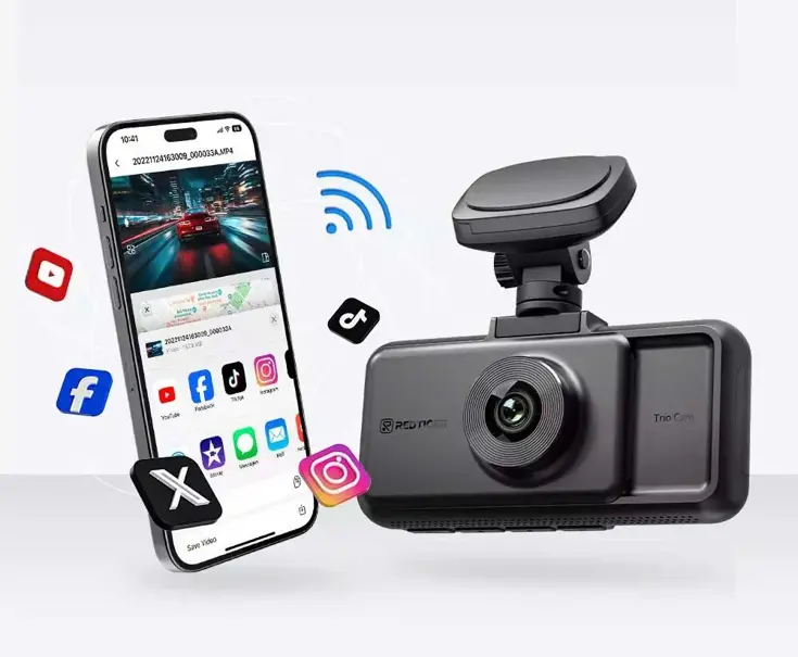 A6 3CH 2K Touch Wifi GPS 64gb dashcam