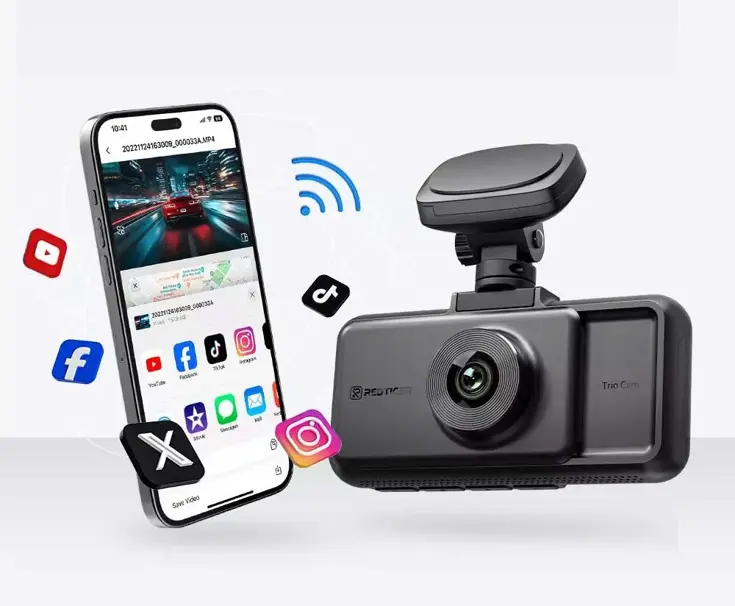 A6 3CH 2K Touch Wifi GPS 64gb dashcam