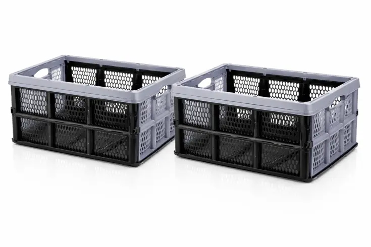 Vouwkrat 32L – Set van 2 Opvouwbare Opbergkratten